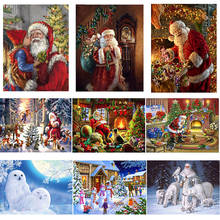 DIY 5D Diamond Painting Santa Claus Diamond Embroidery Cross Stitch Full Round Drill Mosaic Rhinestone Christmas Gift Home Decor 2024 - buy cheap