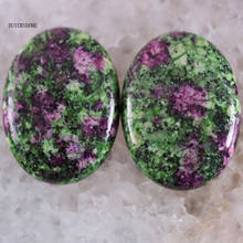 2 Pçs/lote 22x30MM Pedra Natural Oval CAB Cabochon Talão Zoisite Verde Vermelho Para Fazer Jóias Pulseira DIY Colar K501 2024 - compre barato