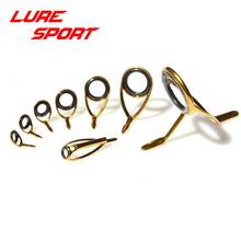 LureSport KT KL KW guide MN Top 8pcs Guide set Gold Steel frame sic ring rod guide Rod Building component Repair DIY Accessory 2024 - compre barato