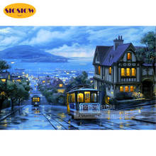 5d Diy Diamond Painting House Scenery City Street Full Square Drill 3D Diamond Mosaic Cross Stitch Embroidery Modern Home Decor 2024 - buy cheap