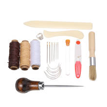 26Pcs Bookbinding Kit Bone Folder Paper Creaser Waxed Thread for DIY Hand Sewing Stitching Punch Carving Leather Craft Supplies 2024 - buy cheap