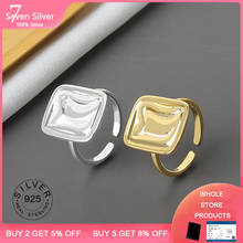 925 Sterling Silver Engagement Rings for Women square pattern Trendy Irregular Geometric Handmade Jewelry Valentine's day Gifts 2024 - buy cheap