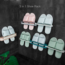 3 em 1 sapatos rack dobrável sapato cabide de plástico 3 sapato prateleira para casa banheiro adesivo toalha prateleira sapatos organizadores 2024 - compre barato