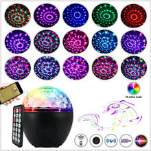 Proyector de bola mágica de música romántica, luz nocturna con Bluetooth, lámpara de proyección con Control remoto, 8 modos de brillo, 16 colores 2024 - compra barato