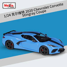 Новая модель автомобиля Maisto 1:24 2020 Chevrolet Corvette Stingray из сплава, коллекция украшений ручной работы, игрушечный инструмент, подарок 2024 - купить недорого