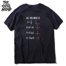 Coolmind camiseta masculina 100% algodão, camiseta com estampa engraçada matemática casual folgada verão criativo legal camisetas para homens 2024 - compre barato