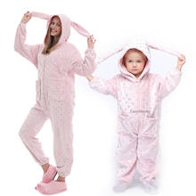 Boys Girls Pajama Sets Kigurumi Rabbit Unicorn Pajamas For Women Pijimas Cat Onesie Adults Animal Sleepwear Winter Pyjamas Kids 2024 - buy cheap
