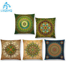 Fronha de travesseiro com mandala para almofada, decoração oriental, lua do sol, arraga, oriente médio, arandela e índia 2024 - compre barato