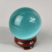 Bola de cristal de ópalo azul claro (con Base) para decoración del hogar, colección exquisita e interesante de ópalo de 4 cm, regalo para el hogar 2024 - compra barato