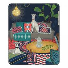 Bohemian Whippets Mouse Pad Boho Turkish Kilim Dog Ikat Ethnic Vintage Tribal Decor Soft Mat Rubber Office Home Deco Mat 2024 - buy cheap