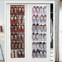 Organizador de sapatos para porta de 24 bolsos, rack de pendurar na parede, armazenador de sapatos para a família, economize espaço, decoração de casa 2024 - compre barato