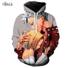 Moletom japonês anime the seven deadly sins com capuz estampas 3d femininas masculinas moletom frete grátis 2024 - compre barato