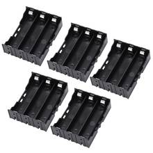 5 Pcs Black Plastic 3 x 3.7V 18650 Batteries 6 Pin Battery Holder Case 2024 - buy cheap