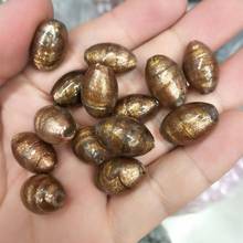 30pcs golden foil lampwork glass beads rice shape 18x10mm for fashion accessories bracelets jewelry findings diy jewelry parts 2024 - buy cheap