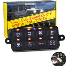 Panel de interruptor Led de 8 entradas para coche y camión, DC12V-24V con Software de montaje de descarga, sistema de alimentación, Panel de interruptor de Control de teléfono para Jeep 2024 - compra barato