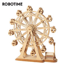Robotime DIY колесо обозрения 3D деревянная головоломка, игрушка в сборе, модель для детей TG401 2024 - купить недорого