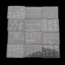 Mini molde de silicona para decoración de uñas, Kit de moldes de resina con diseño de hojas, flores y animales, 12 unidades, M76B 2024 - compra barato