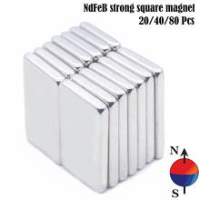 80/40/20pcs N42 Super Strong Silver Block Square Rare Earth Neodymium Magnets 10 x 5 x 2mm Powerful Neodymium Magnet 2024 - buy cheap