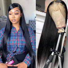 28 30 34 Inch Brazilian Straight 13x4 Lace Front Human Hair Wig Pre Plucked With Baby Hair Lace Frontal Wig Remy Hair for Women 2024 - buy cheap