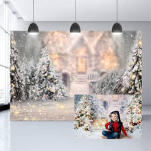 Christmas Backdrop Tree noel Party Photography Backdrop warm lights glittering winter snowflake Photo Studio portrait Background 2024 - buy cheap