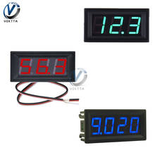 Mini voltímetro Digital de 0,56 ", 3/4 Bits, 0,56 pulgadas, pantalla LED de 2/3 cables, medidor de voltaje DC 5-120V 0-100V 0-99,9 V 2024 - compra barato