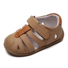 Zapatos de verano para niños, calzado de piel auténtica de alta calidad, zapatos de punta cerrada para bebés, zapatos de playa para bebés 2024 - compra barato