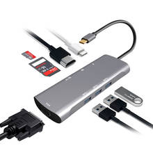 USB C HUB Dock Type C to USB 3.0 HUB HDMI-Compatible VGA Adapter Dock for MacBook Pro Huawei Mate USB-C 3.1 Splitter Type C HUB 2024 - buy cheap