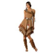 Halloween Native Indians Princess Goddess Cosplay Costume Tassel Indian Tribal Stage Performance Dance Dress 2024 - buy cheap