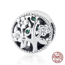 2020 new genuine 100% 925 sterling silver round life tree beads fit bangle bracelet charm woman fashion original jewelry making 2024 - buy cheap