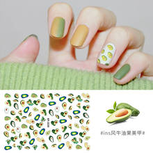 Fashion Fruits Avocado Nail Art Stickers for Nails Art Self Adhesive Decals Manicure Design Nails Accessoires Stickers 2024 - buy cheap