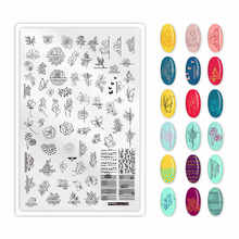 Plantillas de estampación para manicura, estampador de uñas con diseño de flores y animales, 9,5x14,5 CM, novedad 2024 - compra barato