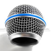 Grade de microfone de malha com cabeça redonda, profissional, alta qualidade, para shure sm 58 sm 58sk beta 58 p2a 2024 - compre barato