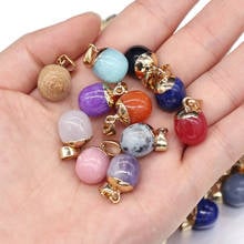 2pcs Natural Stone Agates Small Bean Lapis Lazuli Rose Quartzs Pendant Charm for Earring Necklace Jewelry Making Size 13x18mm 2024 - buy cheap