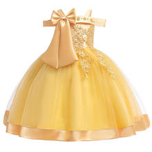 Big Bow Princess Of Girls Baby Birthday Patry Sleeveless Formal Girls Clothes Lace Ball Gown For Girl Dress 2 4 6 8 10 Years 2024 - buy cheap