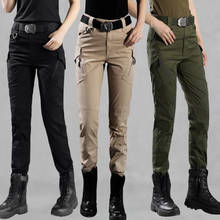 Cargo-Pantalones tácticos militares para mujer, pantalón informal de algodón con múltiples bolsillos, novedad 2024 - compra barato