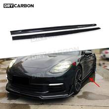 For Porsche Panamera 971 2017 - 2019 Carbon Fiber Side Skirts FRP Door Bumper Extension Lip Trim Aprons Car Styling 2Pcs 2024 - buy cheap