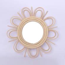 Woven Rattan Dressing Mirror Innovative Art Decoration Makeup Mirrors Bathroom D08D 2024 - buy cheap