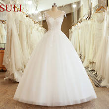 SL-5051-vestido de novia de encaje bordado, sin mangas, longitud hasta el suelo, novedad, 2020 2024 - compra barato