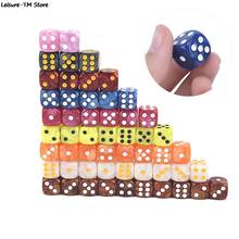 10Pcs/Set New Colorful 6 Sided Dice Round Corner Pearl Gem Dices 16mm Playing Table Game Entertainment Supplies 2024 - buy cheap