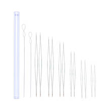 1 Set Big Eye Curved Open Stainless Steel Beading Needles for Beads Pearls Threading String Cord Jewelry Tool Long Sewing Needle 2024 - buy cheap