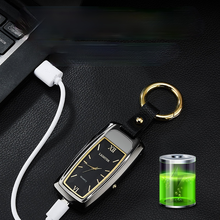 Reloj de bolsillo con llavero para coche, encendedor de cigarrillos multifunción recargable por USB, con briquetas de luz y accesorios 2024 - compra barato