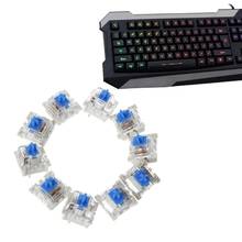 10Pcs 3 Pin Mechanical Keyboard Switch Blue Replacement For Gateron Cherry MX 2024 - buy cheap