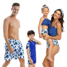 Maiô de verão para família, mãe e filha, maiô para praia, mãe, pai, filho 2024 - compre barato