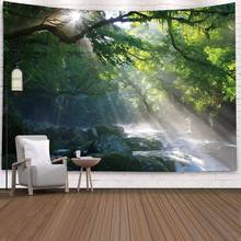 Sol natureza paisagem tapeçaria mandala árvore cigano tapetes hippie psychedelic tapiz floresta dormitório decoração de parede quarto decoração para casa 2024 - compre barato