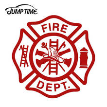 Tiempo de salto 13cm x 13cm para el logotipo del Departamento de Bomberos, bombero, Dept, calcomanía para ventana de camión, pegatina de vinilo, accesorios decorativos para coche 2024 - compra barato