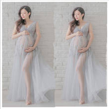 Women Photography Props Perspective Blingbling Maternity Dresses Pregnancy Dress Studio Shoot Photo Props 2024 - buy cheap
