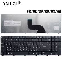 Teclado para laptop acer aspire, 7745z, 6656g, 7560g, 7560, 5252, 5349, 5430, 5342 e 7740, eua/uk/sp/ru/fr/hb 2024 - compre barato