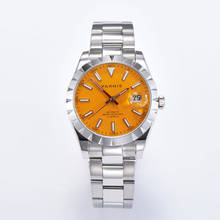 Parnis 39mm sapphire orange dial sapphire date Miyota 8215 Automatic movement Men's Watch 2024 - buy cheap