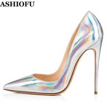 ASHIOFU New Hot Sale Ladies Sky-heeled Pumps Shinny Party Office Slip-on Shoes Pointy Sexy Evening Fashion Pumps Court Shoes 2024 - buy cheap