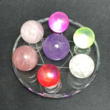 Natural colorful crystal seven-star array crystal ball, reiki meditation crystal embellishment chakra healing crystal set 2024 - buy cheap